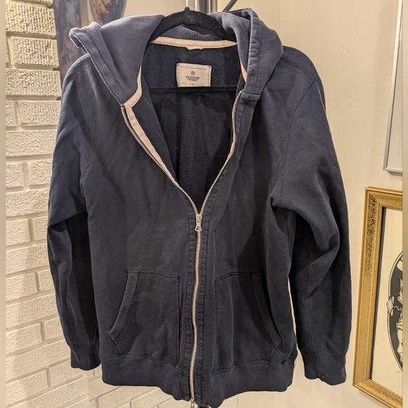 Reigning Champ dual zipper hoodie (navy - L) - Picture 1 of 5